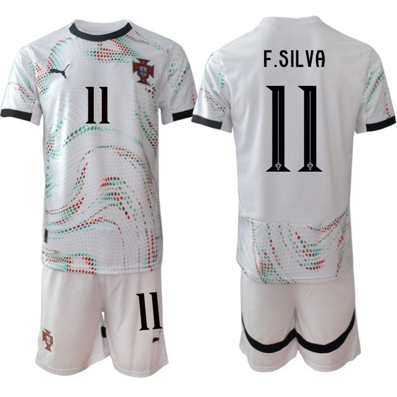 Men 2025-2026 Season Portugal away White #11 Soccer Jersey->portugal jersey->Soccer Country Jersey